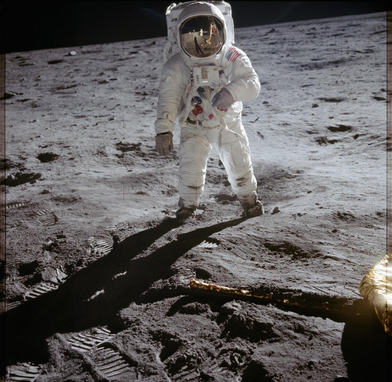 An Apollo astronaut on the Moon, photographed by NASA